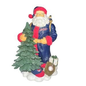 The Memory Company Cleveland Indians MLB 
Christmas Santa Figurine baseball